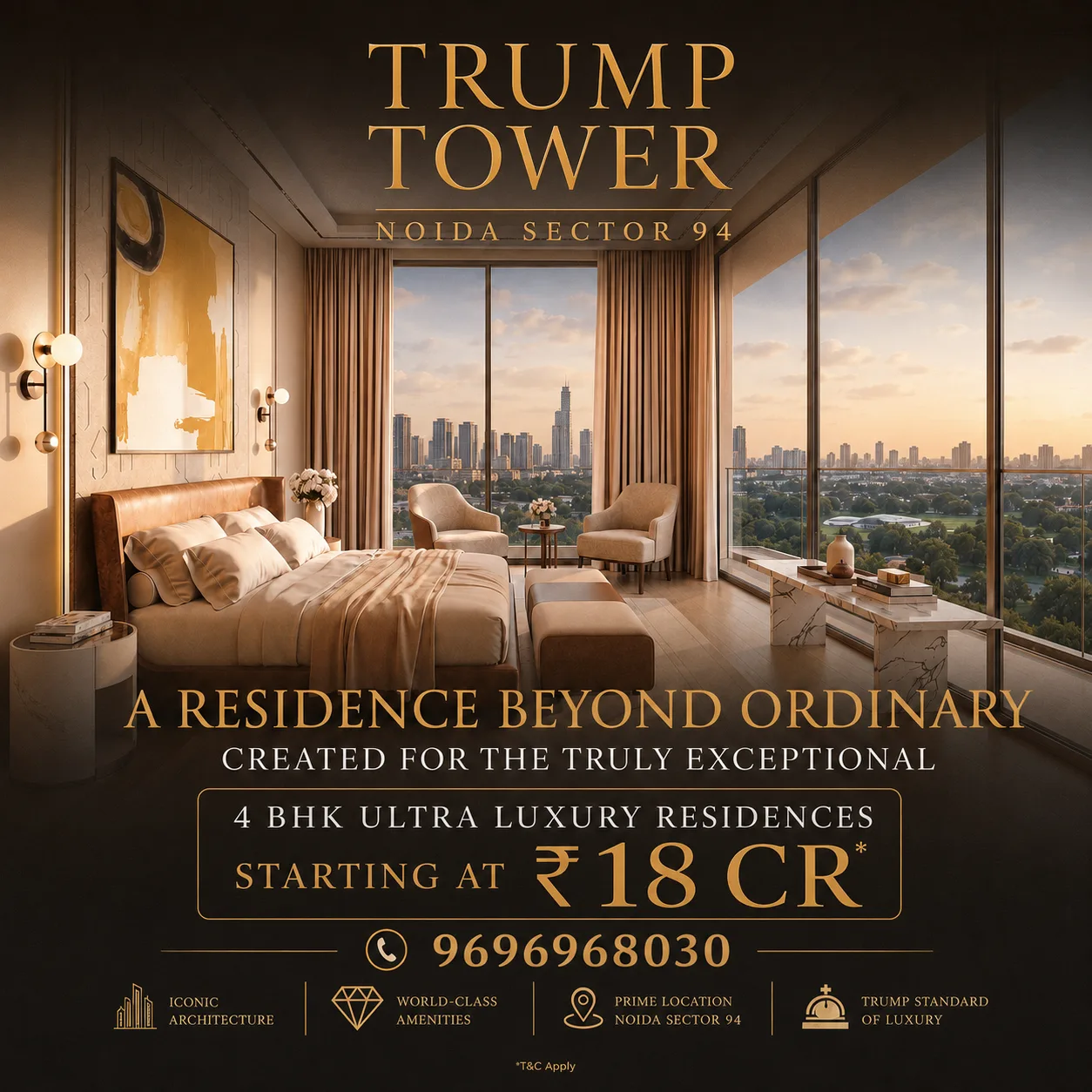 Trump Tower Noida Sector 94 – Ultra-Luxury 4 BHK Residences