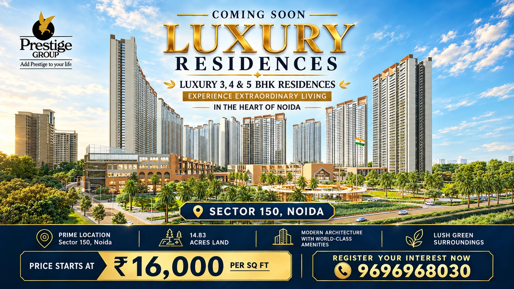 Prestige City Sector 150 Noida: A Contemporary Address for Luxury Living