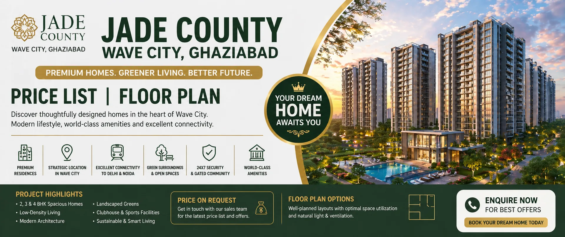Jade County Wave City Ghaziabad Price List & Floor Plan