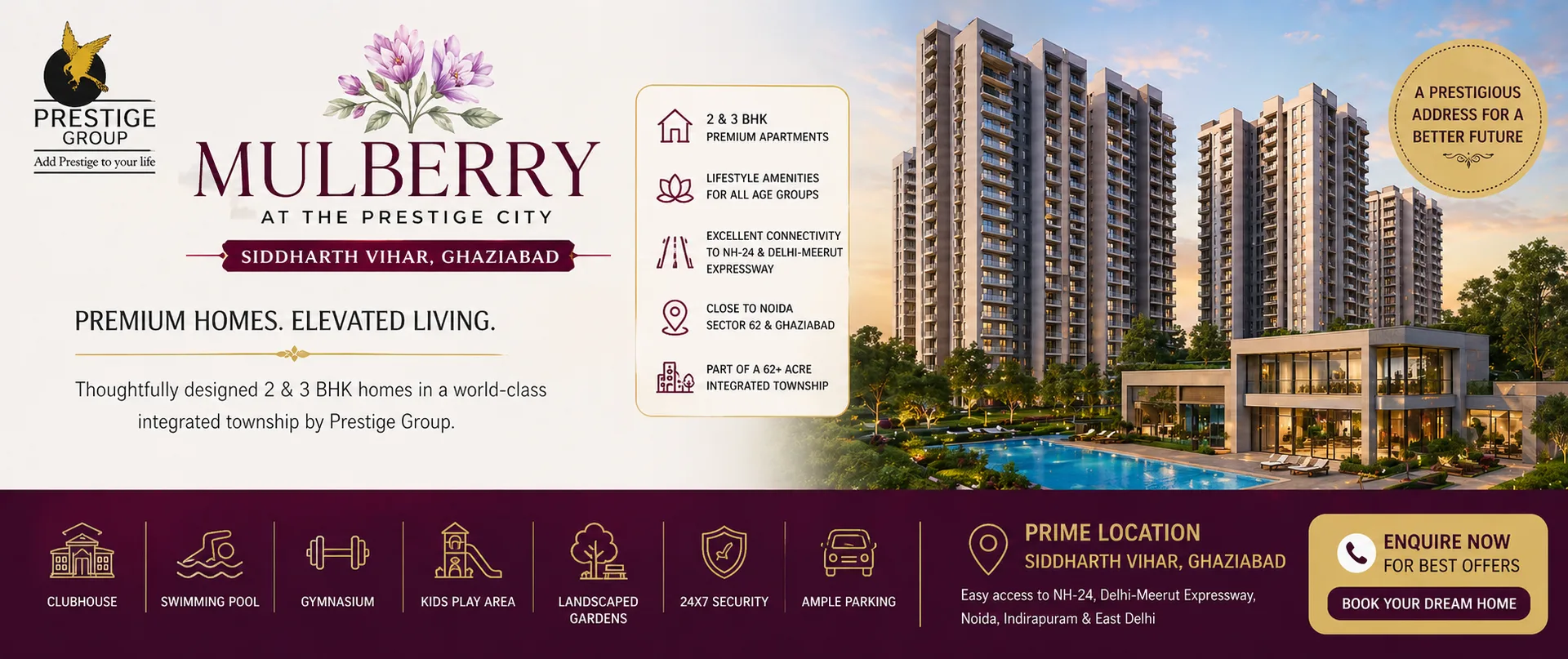 Mulberry Prestige City Siddharth Vihar Ghaziabad Apartments
