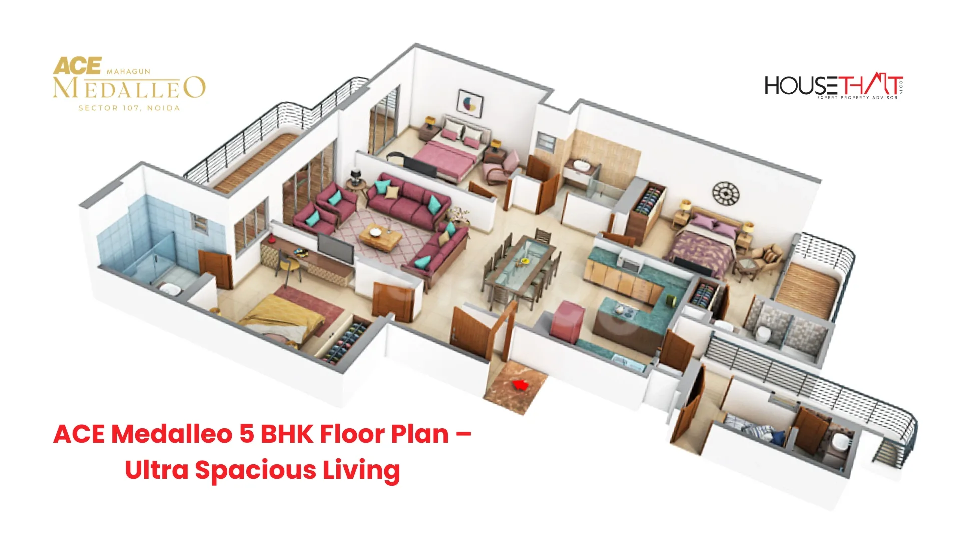 ACE Medalleo 5 BHK Floor Plan – Ultra Spacious Living