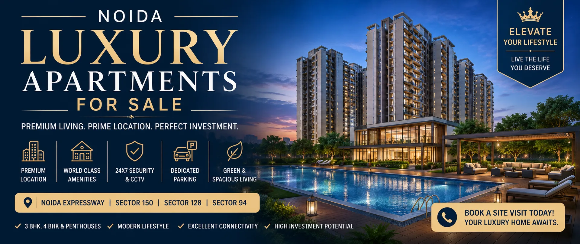 noida luxury apartments, luxury flats in Noida,