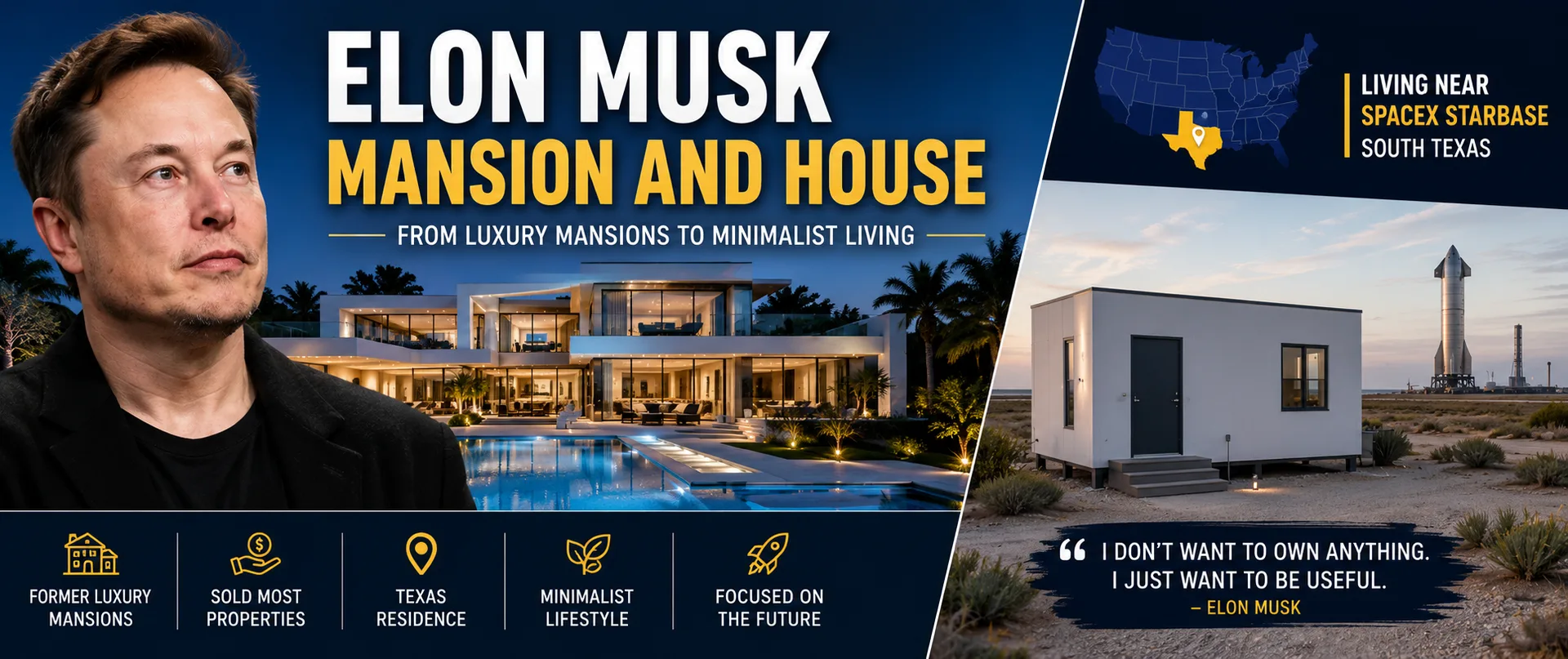 Elon Musk’s mansion and house story