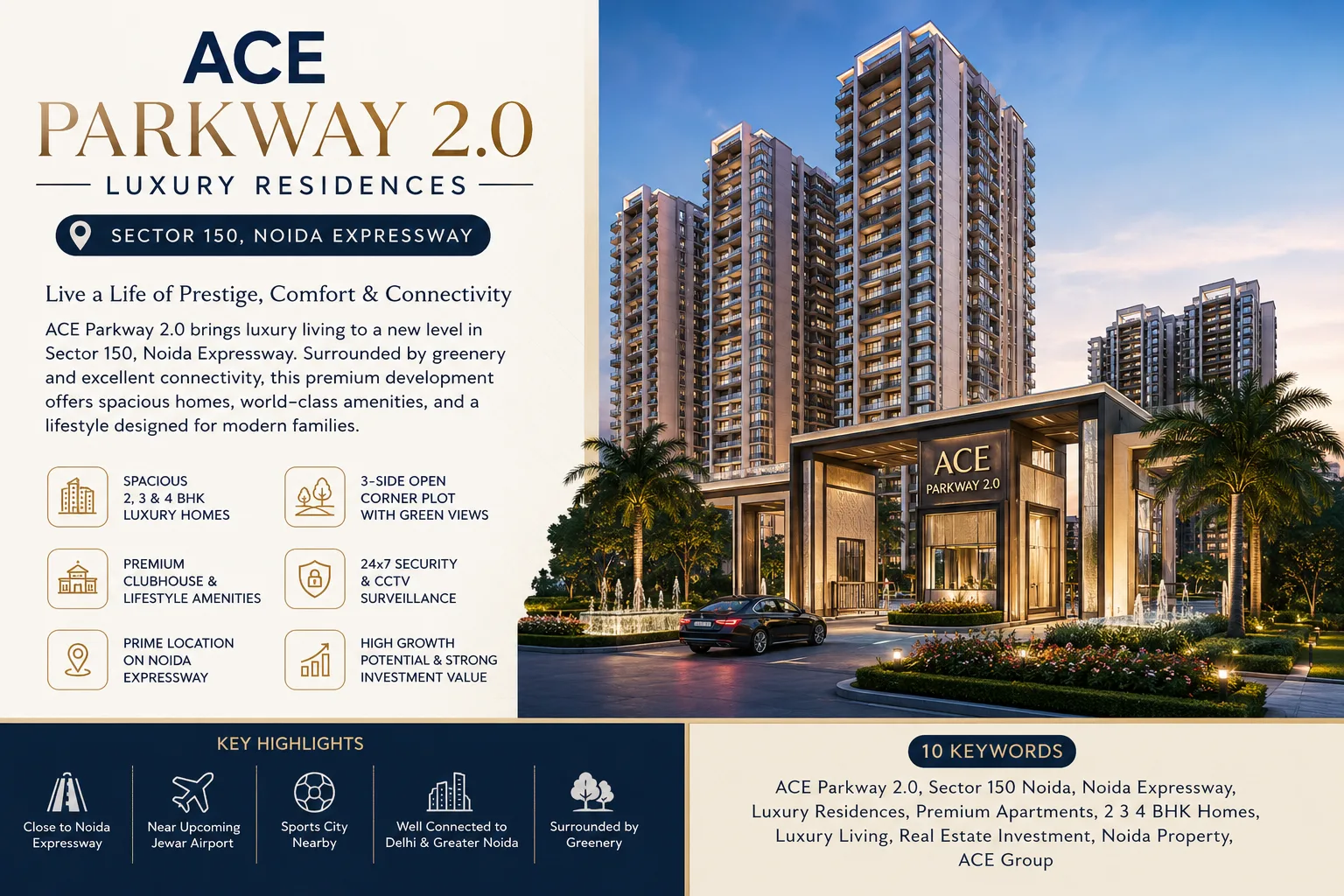 ACE Parkway 2.0 Luxury Residences in Sector 150, Noida Expressway