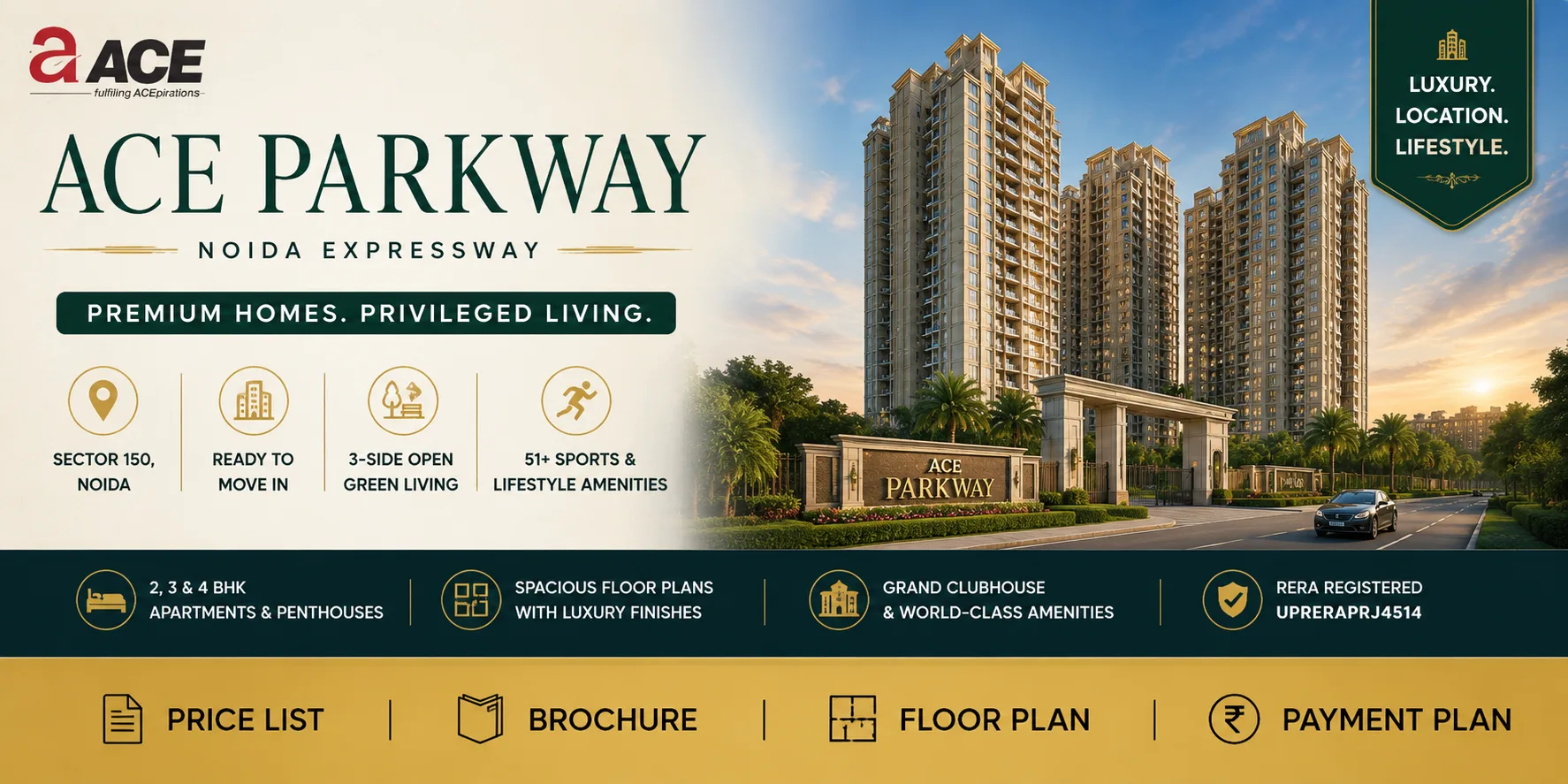 ACE Parkway Noida Expressway | Price List, Brochure, Floor Plan & Payment Plan