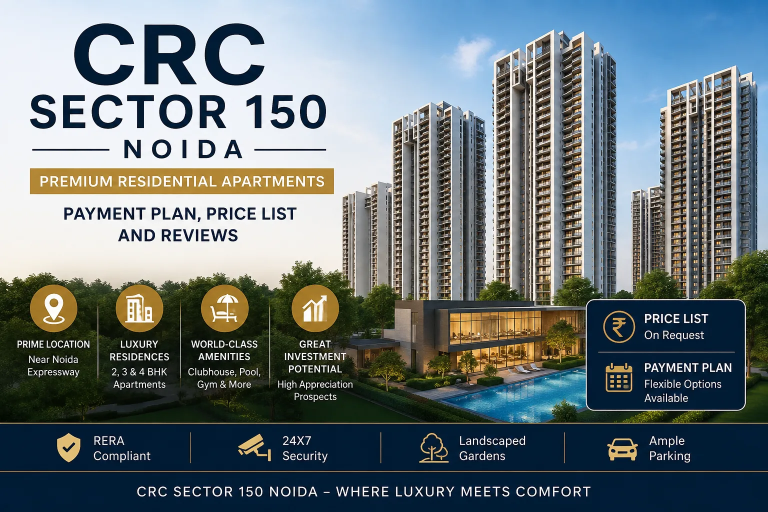 CRC Sector 150 Noida | Payment Plan, Price List and Reviews
