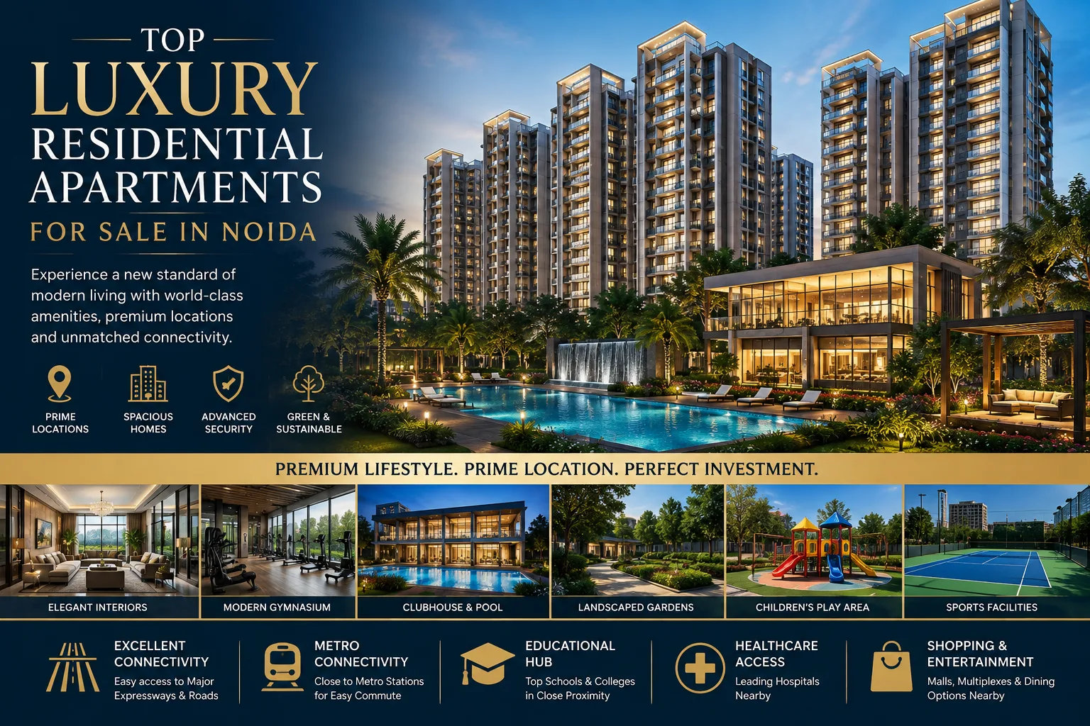 Top Luxury Residential Apartments for Sale in Noida