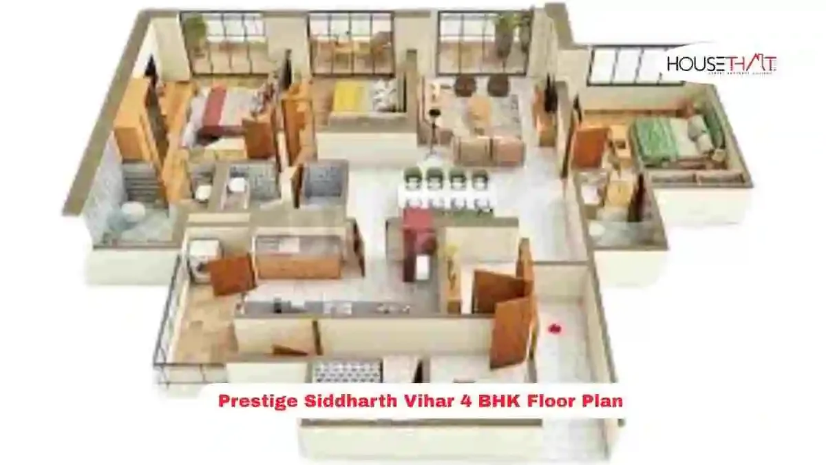 Prestige Siddharth Vihar 4 BHK Floor Plan: Layout, Sizes, Price, Amenities and More