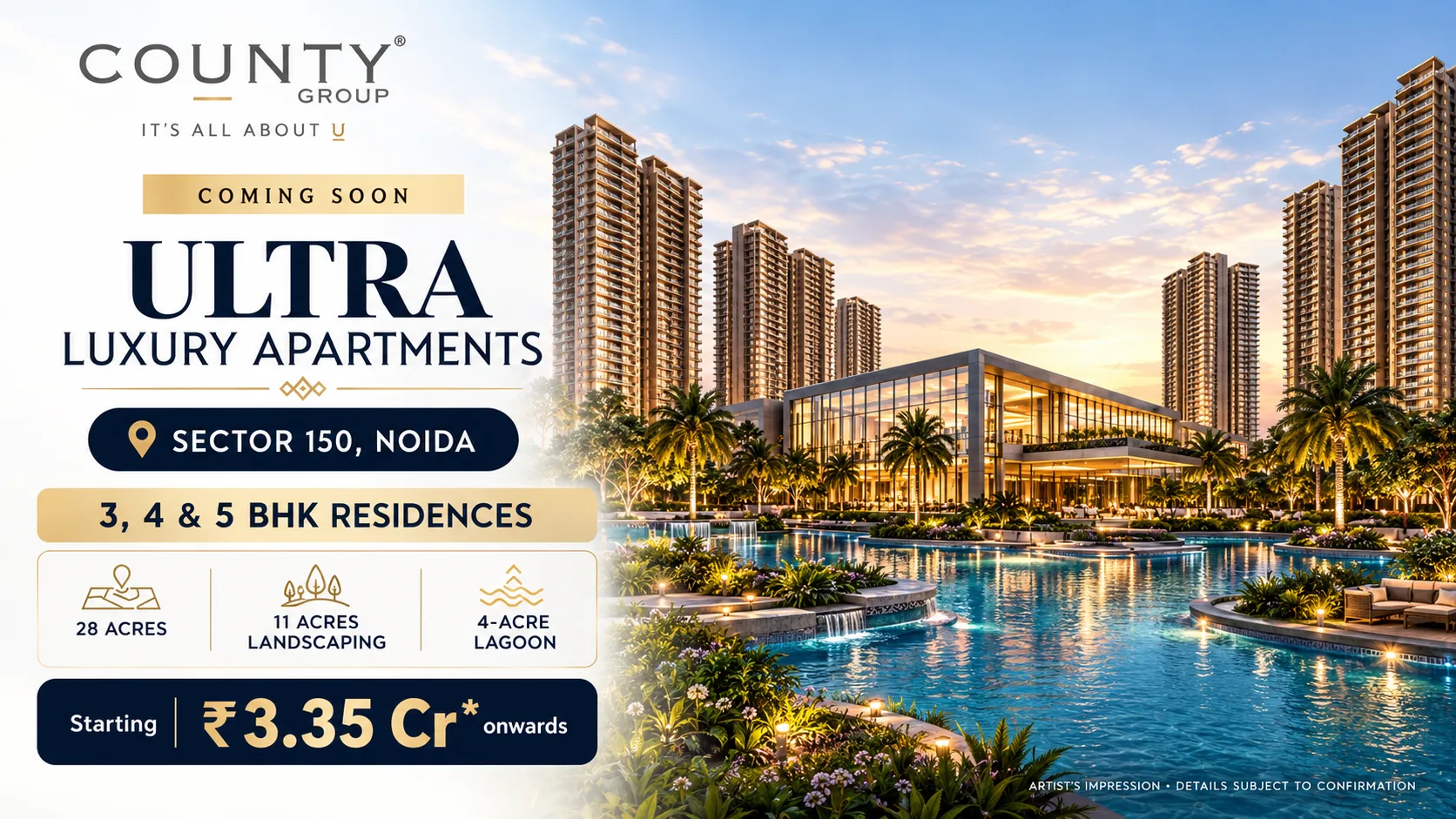 County Group’s Upcoming Ultra-Luxury Residences in Sector 150, Noida