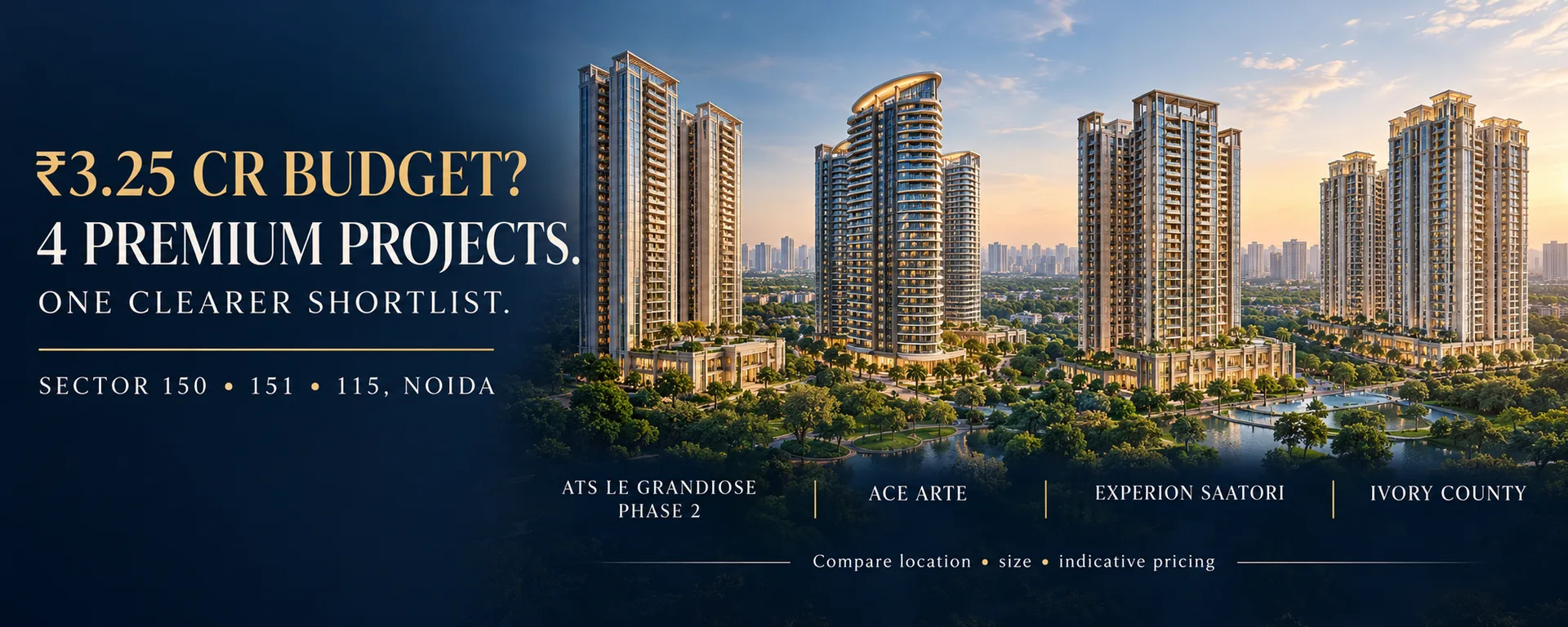 Exploring Premium Homes in Noida Around ₹3.25 Crore? Compare These 4 Projects