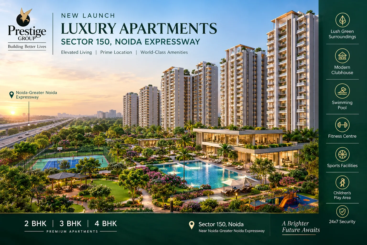 Prestige Group New Launch Luxury Projects Sector 150 Noida Expressway – Premium Apartments, Location & Amenities