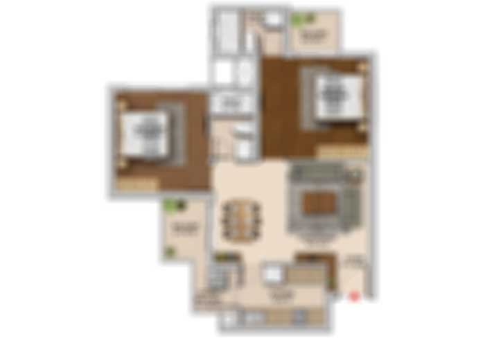 1 BHK Floor Plan