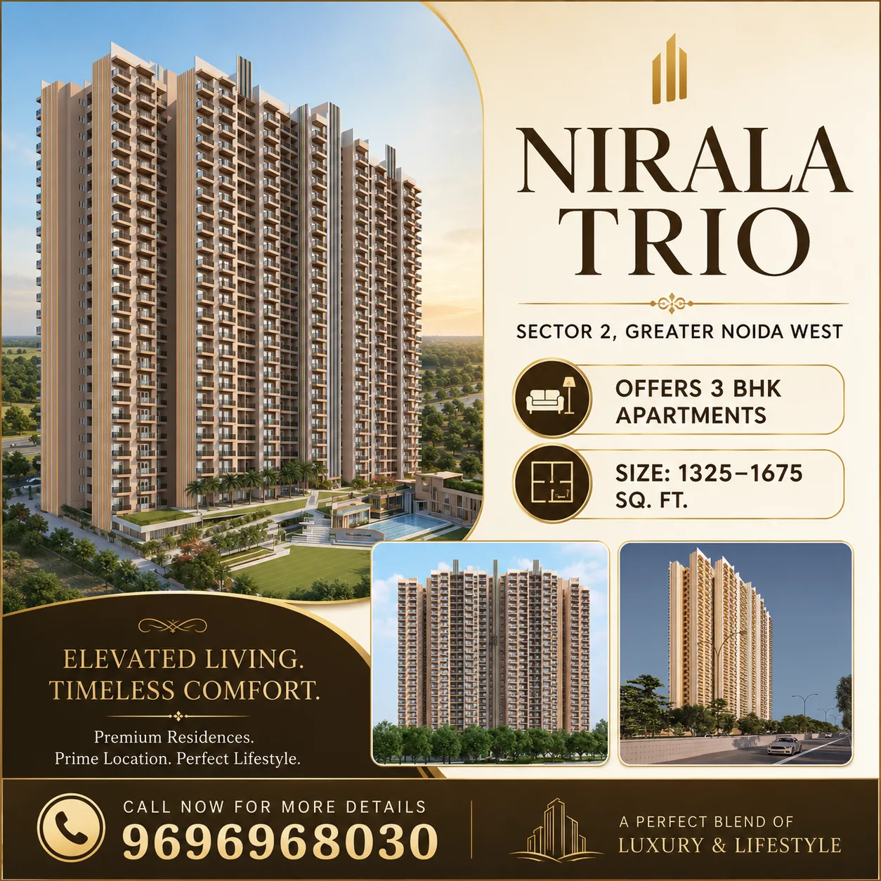 3 BHK+2T Floor Plan
